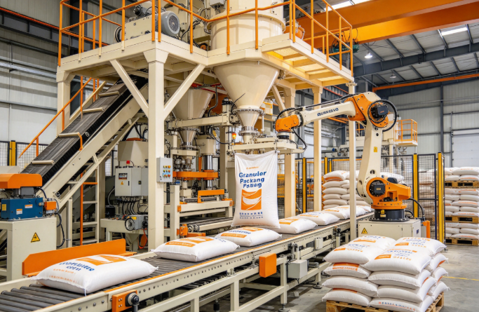 granular packaging production palletizing line